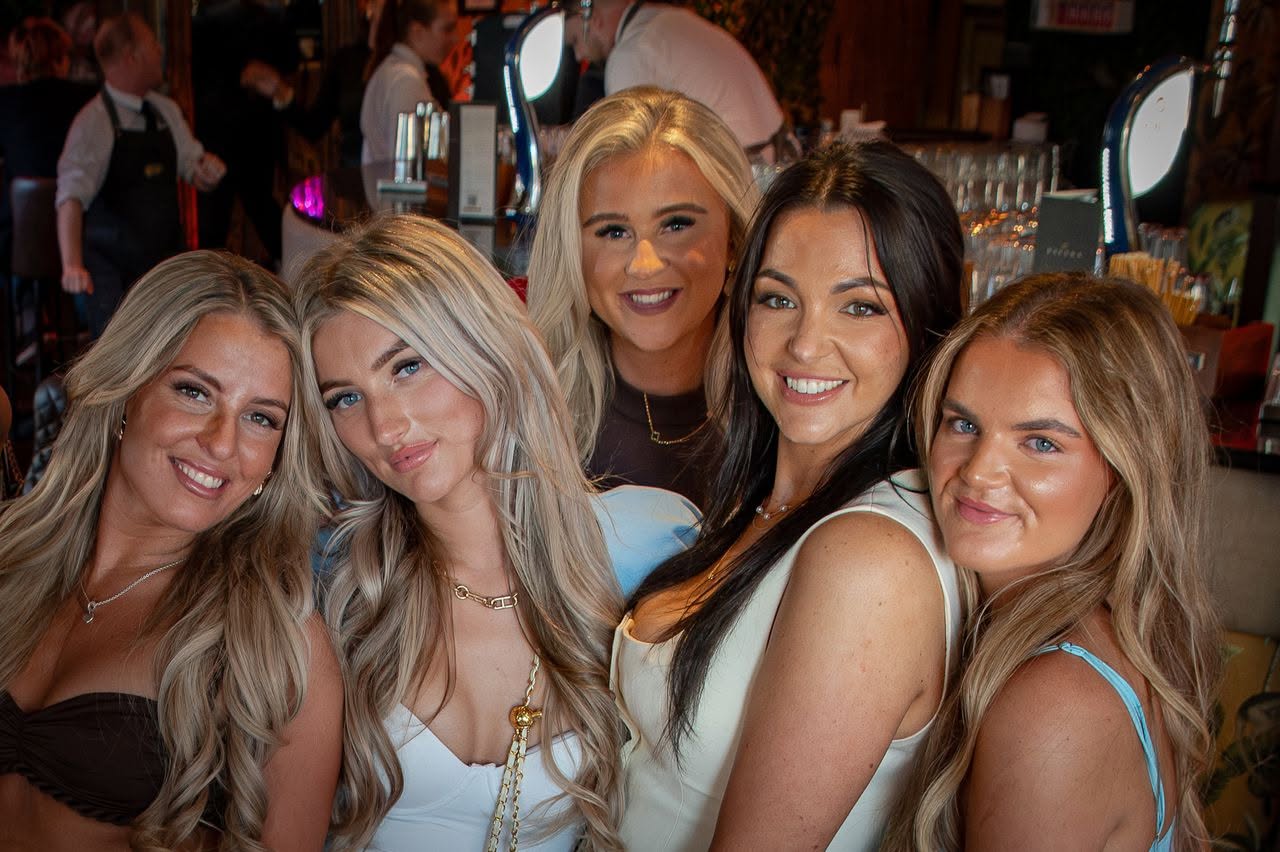 Friends together for a night at the bar